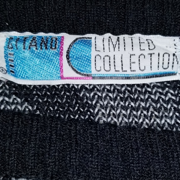 Vintage 80s GITANO Abstract Knit Sweater Retro - Picture 3 of 5